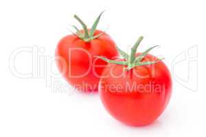 red ripe tomato isolated on white