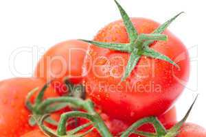 background of the tomato with water drops