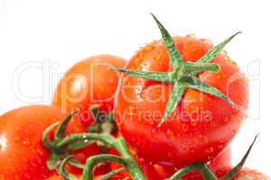 background of the tomato with water drops