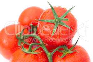 background of the tomato with water drops