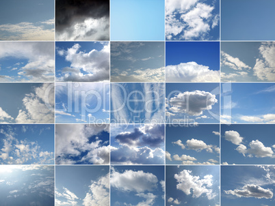 Blue sky collage