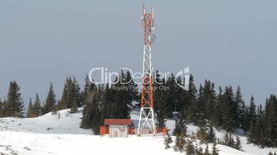 radio antenna on top of mountain