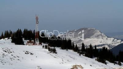 radio antenna on top of mountain