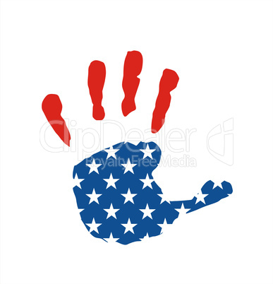 usa flag hand