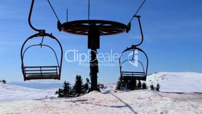 Old double ski lift