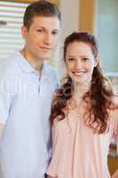 Couple standing in the kitchen