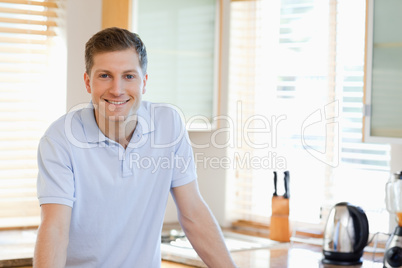 Man standing in the kitchen