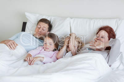 Family waking up