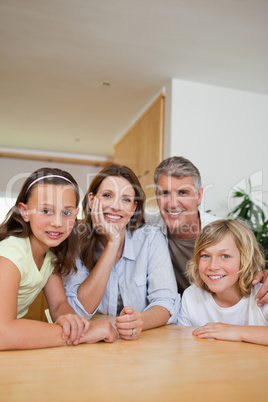 Family sitting at table