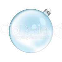 Christmas blue glass transparent ball