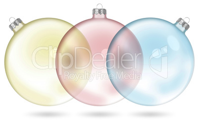 Three Color Christmas transparent ball