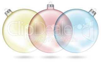 Three Color Christmas transparent ball