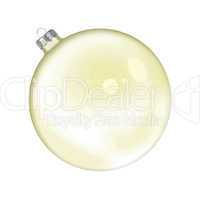 Christmas yellow glass transparent ball