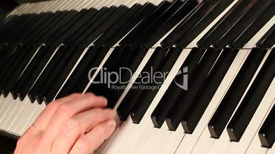 Piano player concert closeup