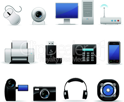 Computers and electronics icons