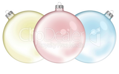 Three Color Christmas transparent ball