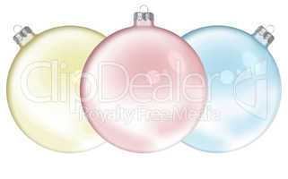 Three Color Christmas transparent ball