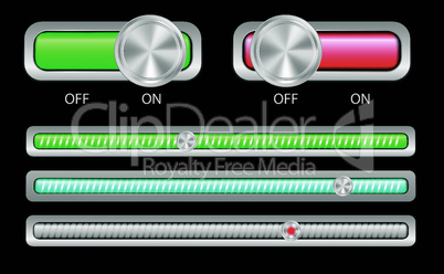 On / Off Buttons and Sliders