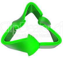 Environmental sustainability: green recycling sign