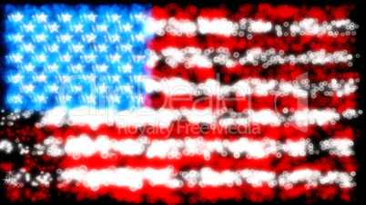 Holiday: glittering and sparkling USA flag
