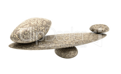 Ponderous thing: balancing cobblestones isolated
