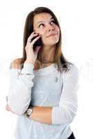 Pretty woman talking by mobile phone