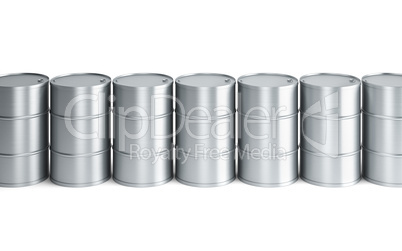 set of oil barrels