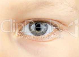 eye of young child