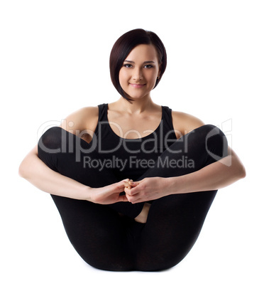 woman sit - doing yoga asana