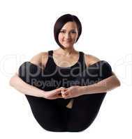 woman sit - doing yoga asana