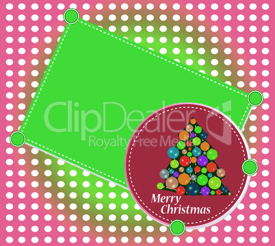 Merry Christmas tree. vector holiday background