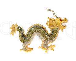 Metal dragon with crystals (souvenir)