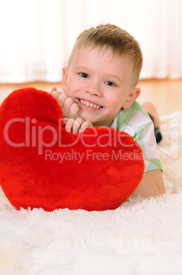 child with a heart
