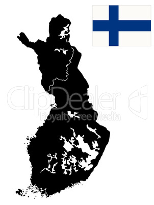 Detailed map of Finland