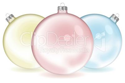 Three Color Christmas transparent ball