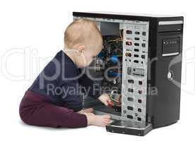 young child changing hdd