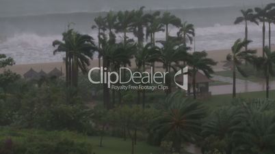 Hurricane Hits Coastal Resort Strong Winds And Rain