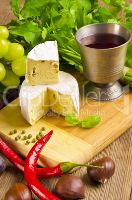 brie with green pepper
