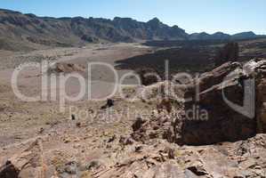 Lava fields in the Teide Park, Teneriffe, Spain