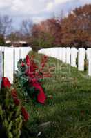 Xmas wreaths in Arlington Cemetery