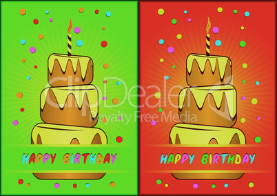 Greeting card happy birthday.