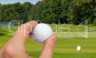 Hand With Golf Ball
