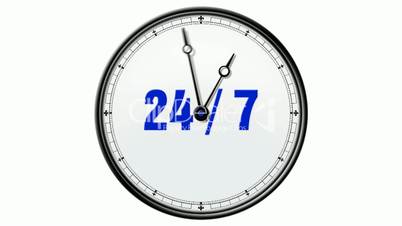Clock: 24/7