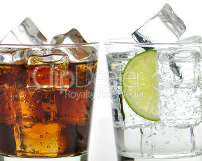 The sweet cooled drinks with ice