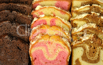 assortment of loaf cake slices