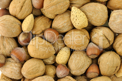 Mixed nuts background