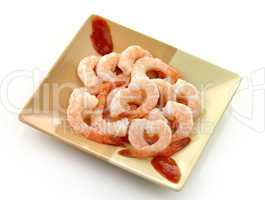 shrimps on a plate