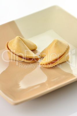 fortune cookies on a plate