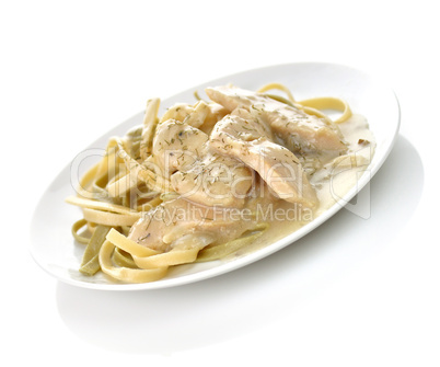 chicken with spinach pasta