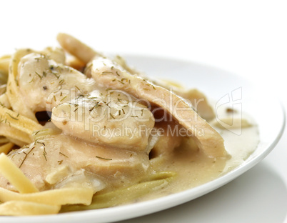 chicken with spinach pasta